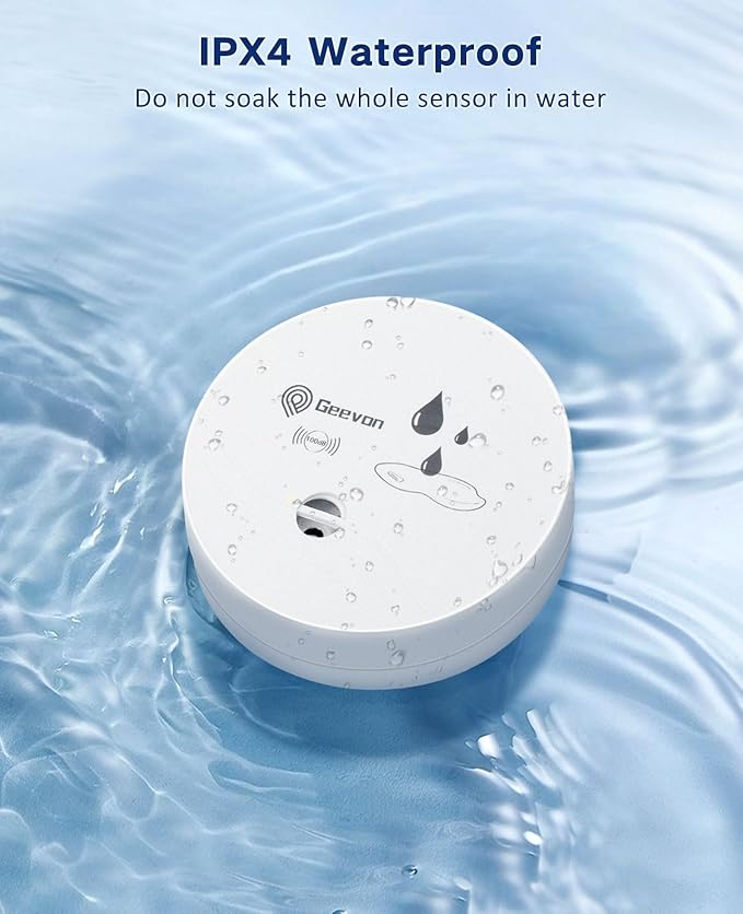 Geevon 8 Pack Water Leak Detectors, 100dB Water Sensor Alarms Flood Detector - Image 7