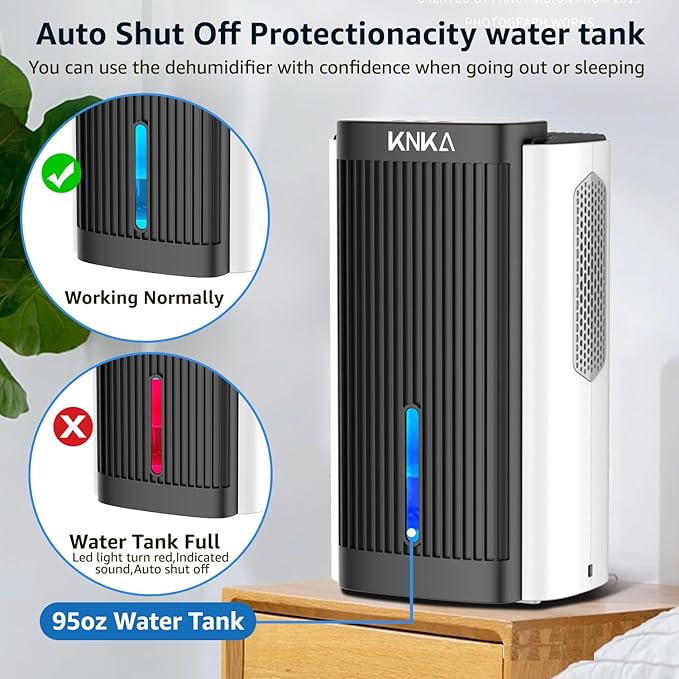 Dehumidifier, 95 OZ Water Tank, Quiet Dehumidifier - Image 5