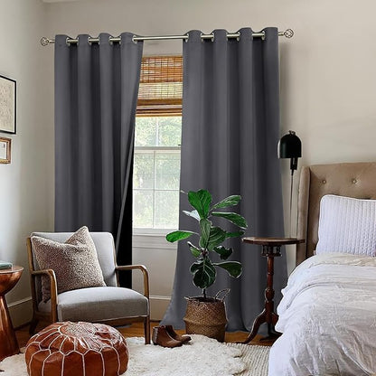 BGment 100% Blackout Curtains 108 Inch Long 2 Panles Set, Thermal Insulated - Image 2