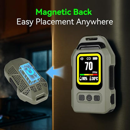 Portable 4-in-1 Carbon Monoxide Detector, Rechargeable Mini CO Alarm - Image 3