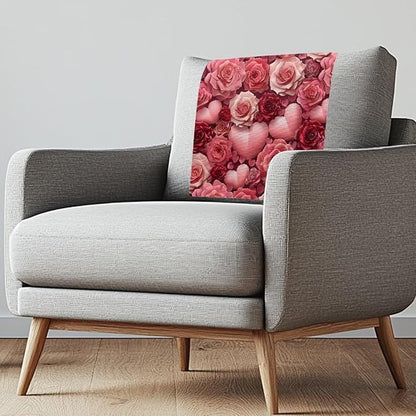 Valentine's Rose Headrest Cover by Unknown
