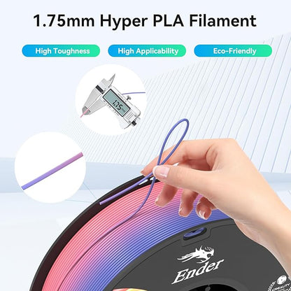 Creality 3D Printer Filament 1.75mm, Rainbow PLA+ Plus Pro Filament Toughness - Image 3