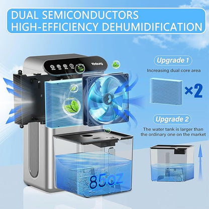 Dehumidifier for Basement Quiet Dehumidifiers for Home, Auto Shut-Off, Sleep - Image 2