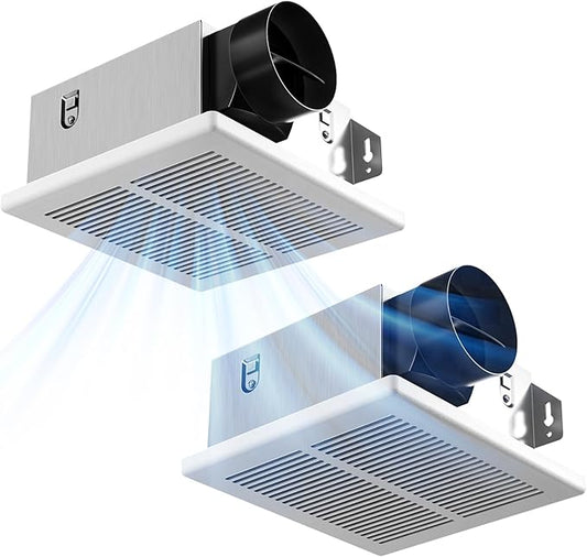 Amico Bathroom Exhaust Fan 2 Pack, 80 CFM, 1.0 Sones, Low Noise, Ceiling by Amico