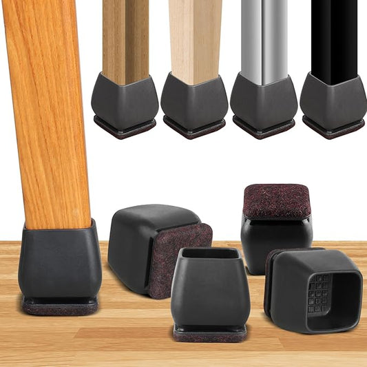 16PCS Square Silicone Chair Leg Floor Protectors by GAGUIUP