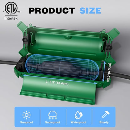 Flemoon Outdoor Extension Cord Safety Cover, IPX4 Waterproof Connection - Image 3