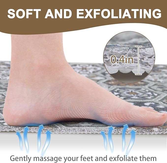Square Shower Mat Non Slip: 24x24 Inch Extra Large Shower Mats - Image 3