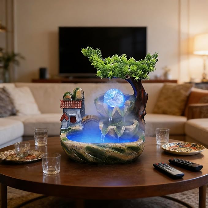 Small Bonsai Humidifier Mini Tabletop Waterfall Fountain - Image 6