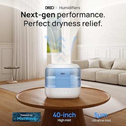 Dreo Humidifiers for Bedroom, 4L Top Fill for Large Room, 36H Runtime, 28 dB - Image 2