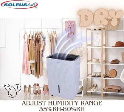 Soleus Air 35 Pint Dehumidifier, Energy Star Rated 2, 500 Sq Ft, - Image 8