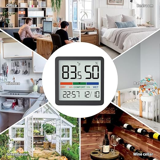 VOCOO Humidity Gauge Indoor Thermometer - Image 7