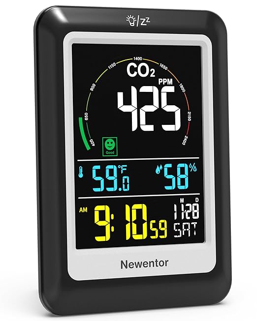 Newentor CO2 Monitor, Indoor Air Quality Meters, Carbon Dioxide Detector by Newentor