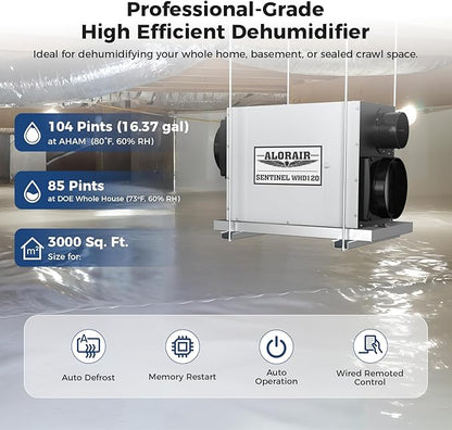 ALORAIR Whole House Dehumidifier, 104 PPD Commercial Grade Whole Home - Image 8