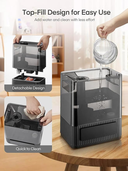 FOHERE Smart Humidifier for Bedroom, 6L Quiet Warm Cool Mist Humidifier - Image 8