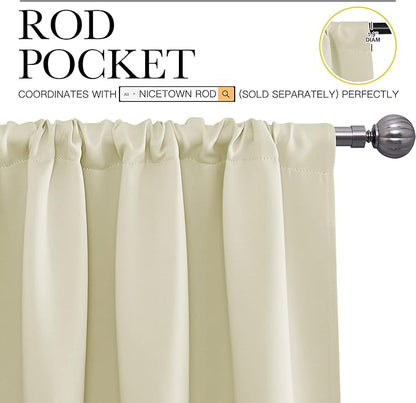 NICETOWN Bedroom Curtains for Kids Room, Window Treatment Thermal Insulated - Image 3