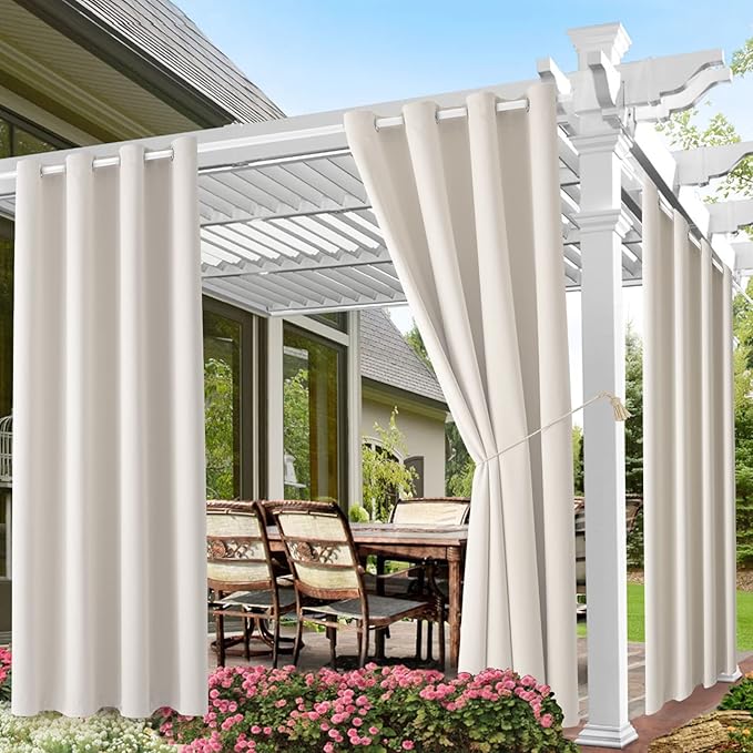 Waterproof Outdoor Curtain W52 x L63 by DivaenCamino