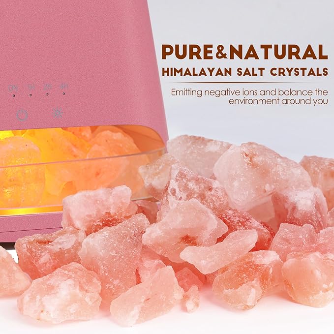 SALKING 2-in-1 Himalayan Salt Lamp & Ultrasonic Essential Oil Diffuser - Image 2
