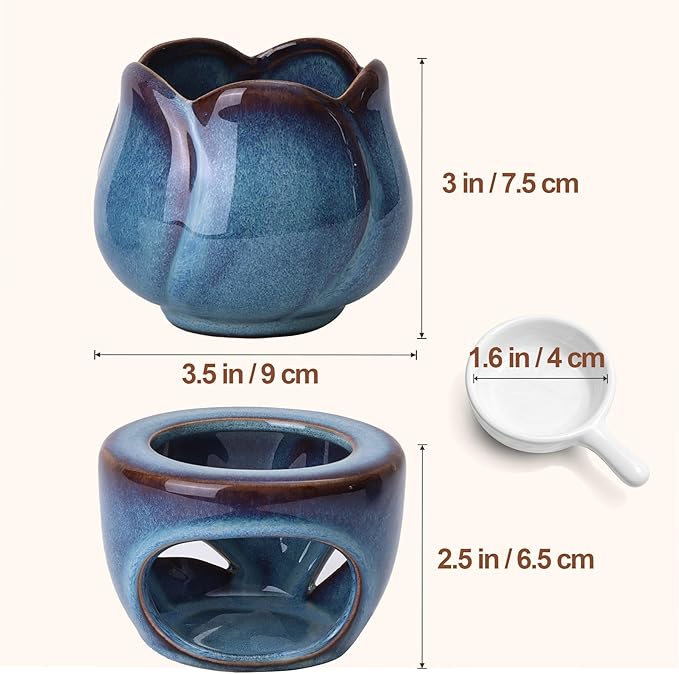 ComSaf Essential Oil Burner for Scented Oil, Ceramic Aromatherapy Aroma Oil - Image 3