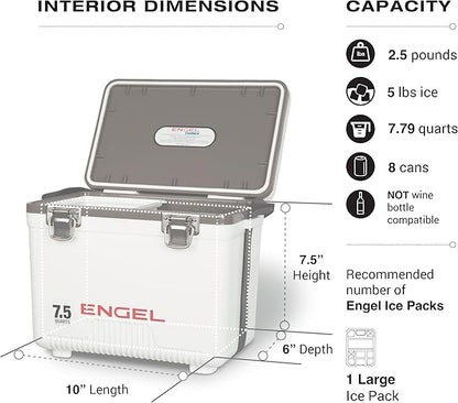 Engel UC7 7.5qt Leak-Proof, Air Tight, Drybox Cooler and Small Hard Shell - Image 3