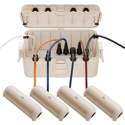 RESTMO 5-Piece Outdoor Waterproof Electrical Box Set – 12.5" x 8.5" x 5" Large by Restmo