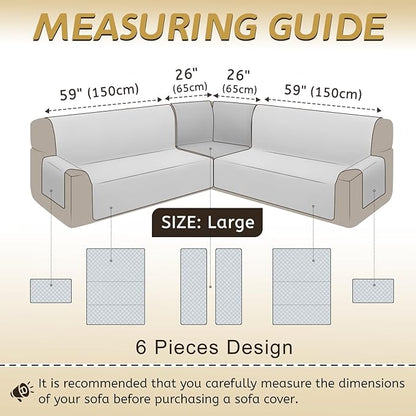 Arfntevss Waterproof Sectional Couch Covers L Shape Washable Velvet Sofa Cover - Image 5