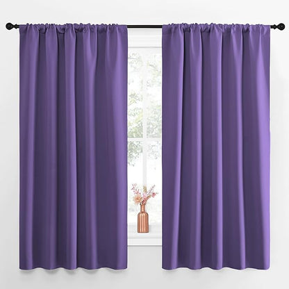 NICETOWN Blackout Curtains for Living Curtains, Lilac Purple, 52 by 63 Inch by NICETOWN