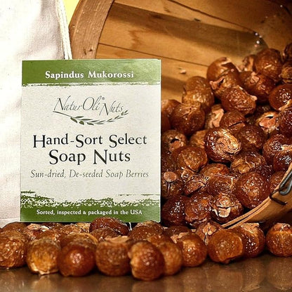NaturOli Soap Nuts/Soap Berries - 4oz organic + 18X Travel Bottle! Select - Image 2
