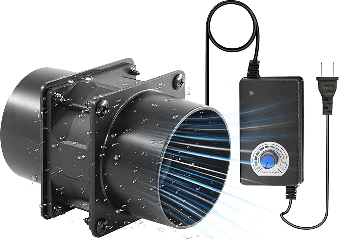 3.15” 12V DC Small Exhaust Duct Fan by AMCHIXIN