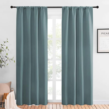 NICETOWN Greyish Blue Blackout Curtains Panels by NICETOWN