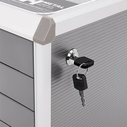 Metal Drawer Box, 4 Drawers Drawer Box luminium Alloy File Organiser, File - Image 7