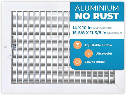 Aluminum 14 x 10 Inch Air Vent Covers Wall AC Grille – Premium Register Vent by Air360