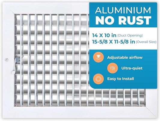 Aluminum 14 x 10 Inch Air Vent Covers Wall AC Grille – Premium Register Vent by Air360