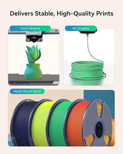 SUNLU Dual Color PLA Matte Filament 1.75mm, 3D Printer Filament Bundle - Image 6