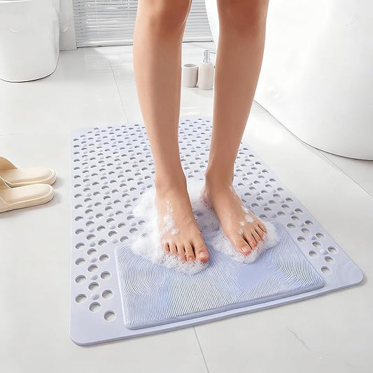 Bath Tub Shower Mat with Soft Shower Foot Scrubber Mat by MERLEU