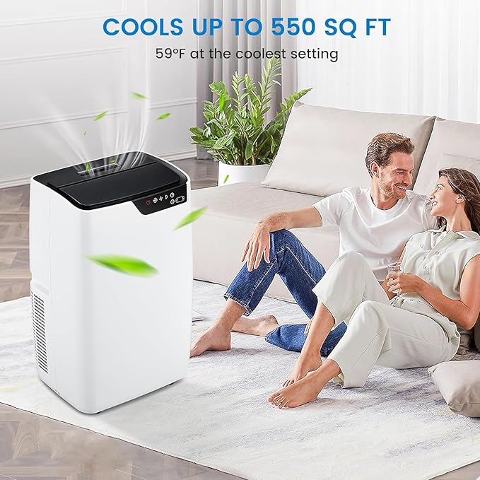12, 000 BTU Portable AC Unit – Cools 550 Sq Ft Fast | 3-In-1 Cooling, - Image 6