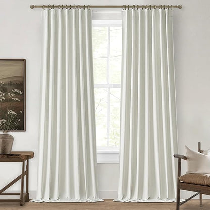 Black Out Curtains 108 Inch Long 2 Panels Burg, Sound Curtains Noise Reducing by QJMYDECO