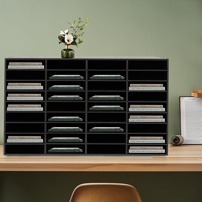 Literature Organizers 24/36Slots Mail Sorter Compartment Files Rack File - Image 8