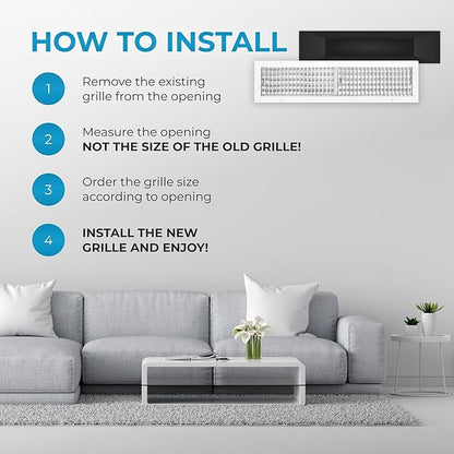 Aluminum 30 x 6 Inch Air Vent Covers Wall AC Grille – Premium Register Vent - Image 6