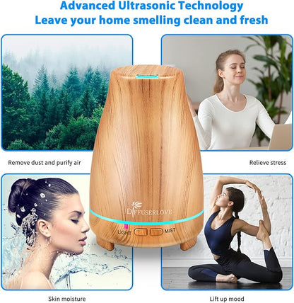 Diffuserlove Essential Oil Diffusers 200ML Diffuser Remote Control Aromatherapy - Image 4