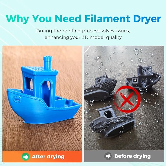 Official Creality Filament Dryer, Space Pi Filament Dryer, 360° Fast Heating 3D - Image 4