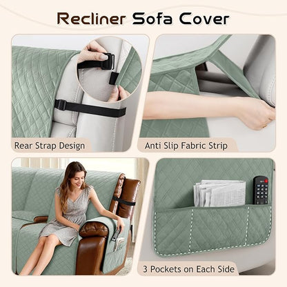 Arfntevss Waterproof Recliner Sectional Couch Covers - Image 4