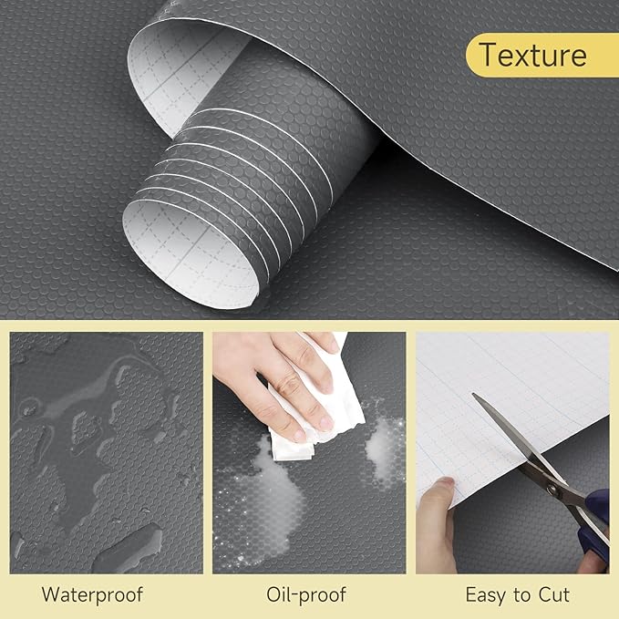 WochiTV Adhesive Shelf Liner 30 X 120 Inches Peel and Stick Kitchen Liner - Image 3