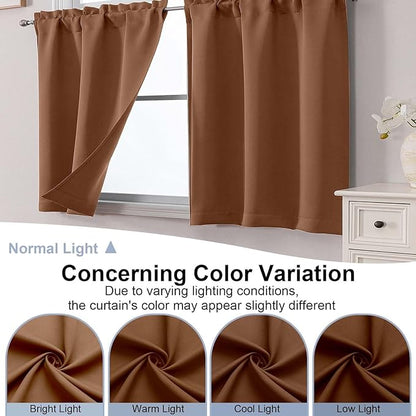 Chyhomenyc Sun Baked Short Blackout Curtains 36 Inch Length, Small Kitchen - Image 8