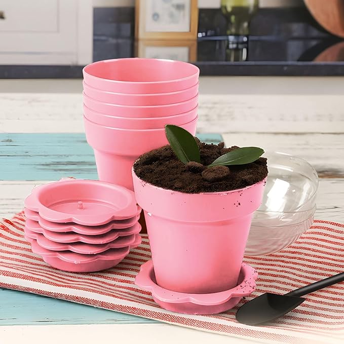 20 Pcs Nursery Pots with Humidity Dome, Cupcake Plant Nursery Pots with Bring A - Image 3