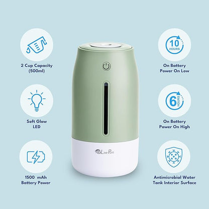 LivePure Cool Mist Humidifiers for Bedroom. Small Humidifier for Babies - Image 4