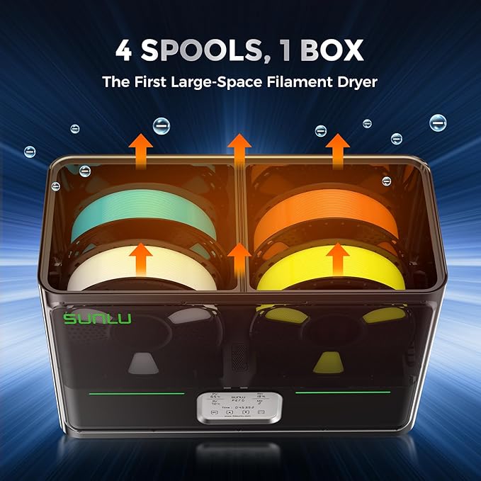 SUNLU Official Filament Dryer S4, 4-Spool Filament Storage Box - Image 3