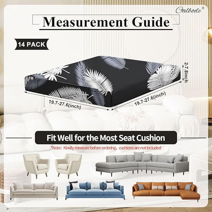 14Pcs Stretch Patio Cushion Covers Dustproof Outdoor Cushion Covers Washable - Image 2