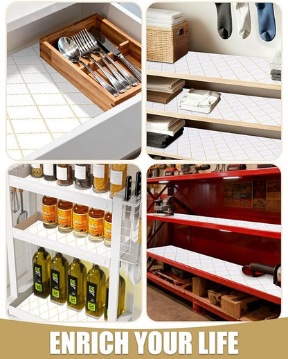 Shelf Liners for Kitchen Cabinets Non-Adhesive, Non-Slip Thickened Shelf Paper - Image 8