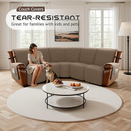 Arfntevss Waterproof Recliner Sectional Couch Covers - Image 7
