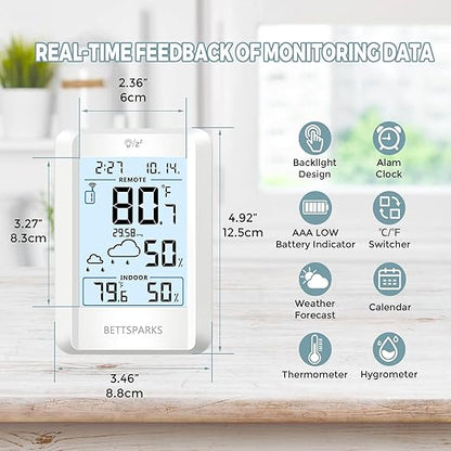 Indoor Outdoor Thermometer Wireless Weather Station - Image 2